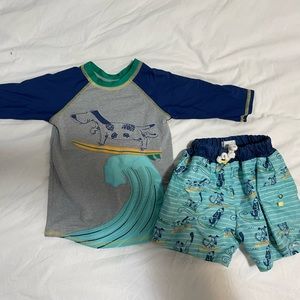 Boys Mudpie puppy swimsuit